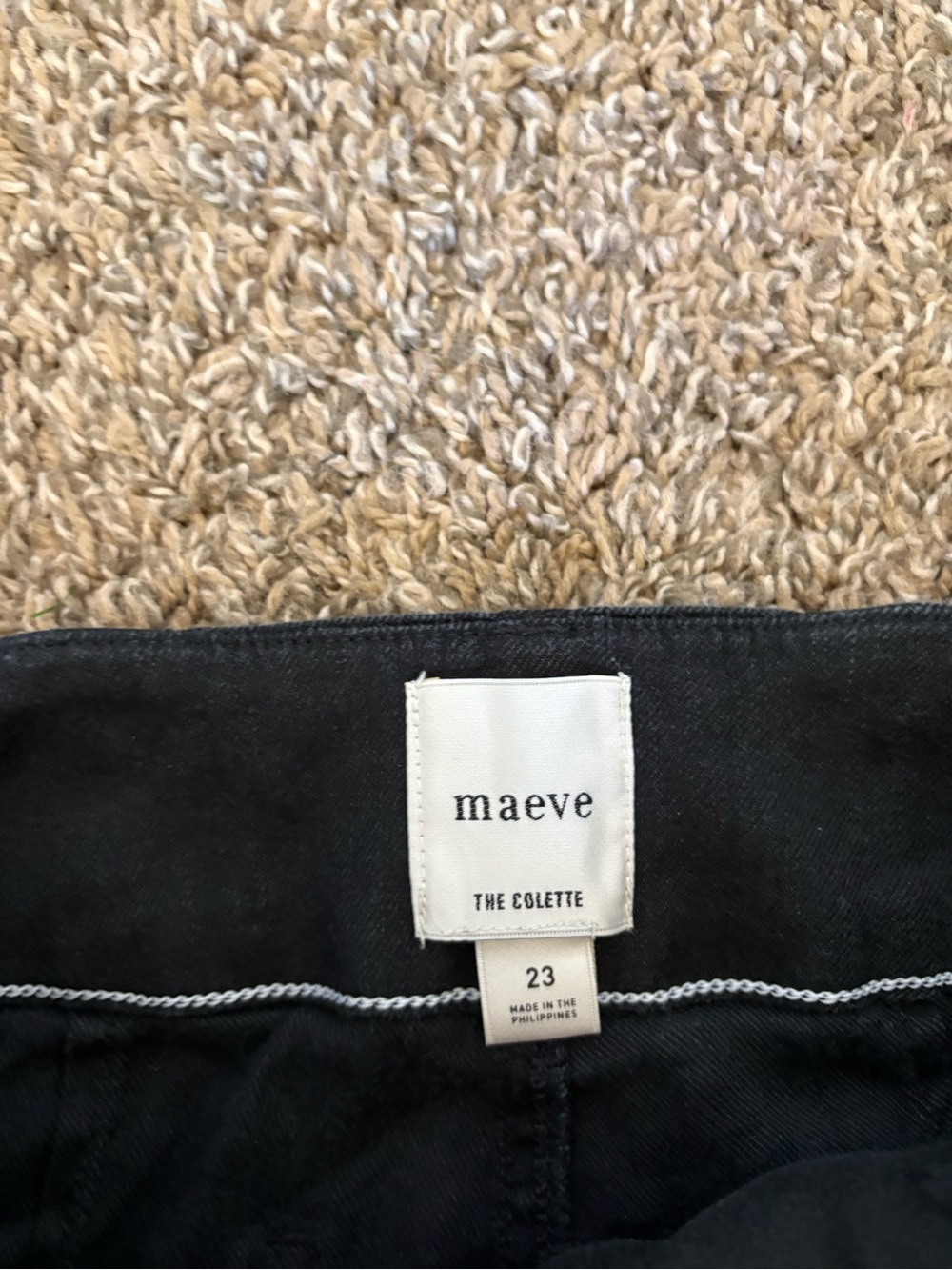 Anthropologie MAEVE The Colette Crop Pants Black Viscose Linen Cotton Size 23 - Picture 5 of 9